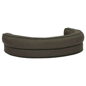 Hundematratze Ergonomisch 75x53cm Leinenoptik Fleece Dunkelgrau