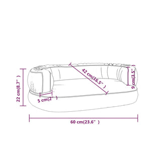 Hundebett Ergonomisch Schaumstoff Braun 60x42 cm Kunstleder