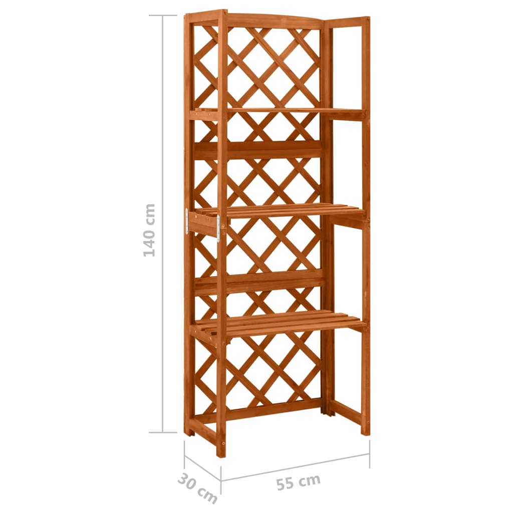 Spalier mit Ablagen 55x30x140 cm Massivholz Tanne