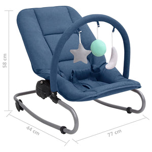 vidaXL Babywippe Marineblau Stahl