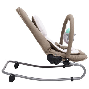 vidaXL Babywippe Taupe Stahl