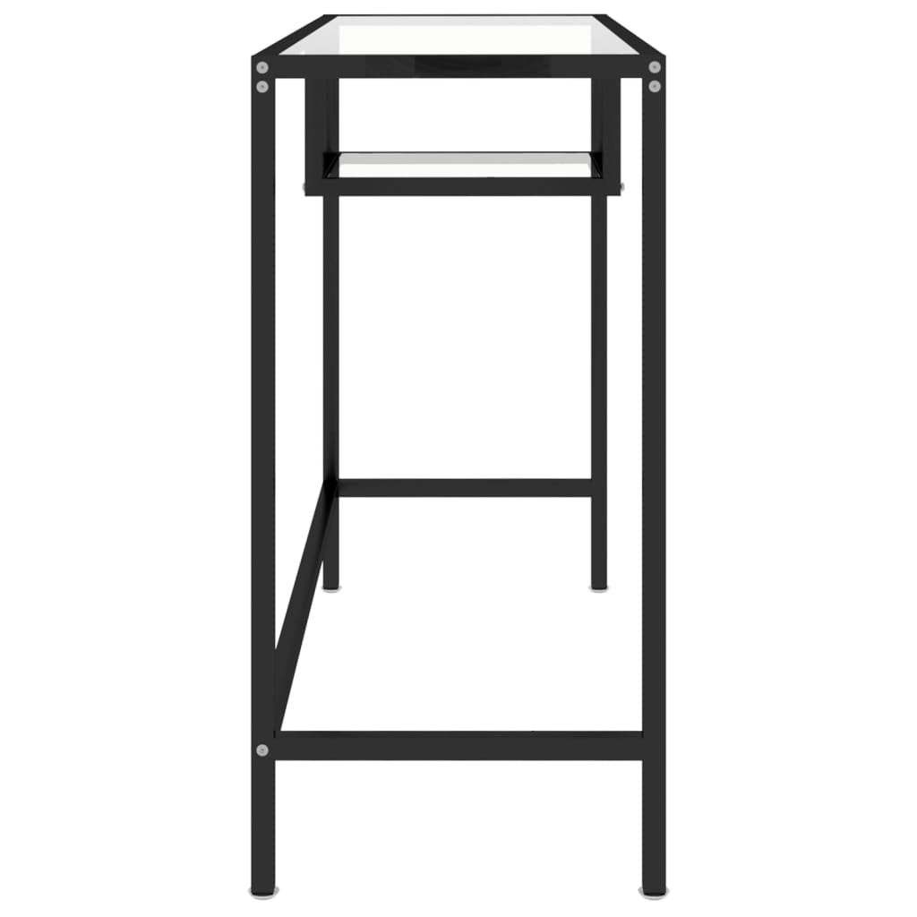 Computertisch Transparent 100x36x74 cm Glas Stilecasa