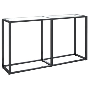 vidaXL Konsolentisch Transparent 140x35x75,5 cm Hartglas