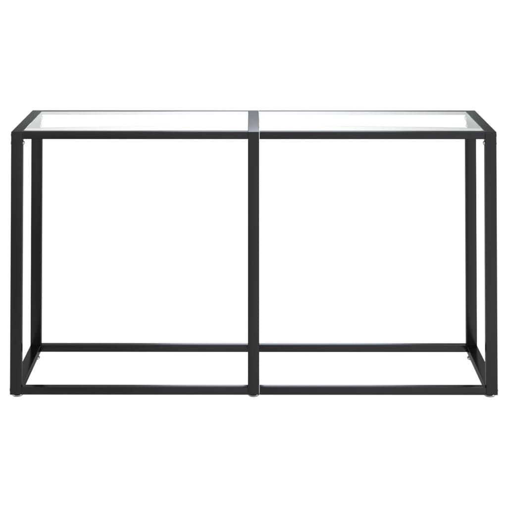 vidaXL Konsolentisch Transparent 140x35x75,5 cm Hartglas