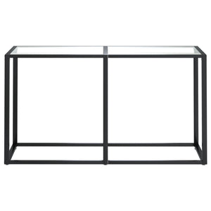 vidaXL Konsolentisch Transparent 140x35x75,5 cm Hartglas