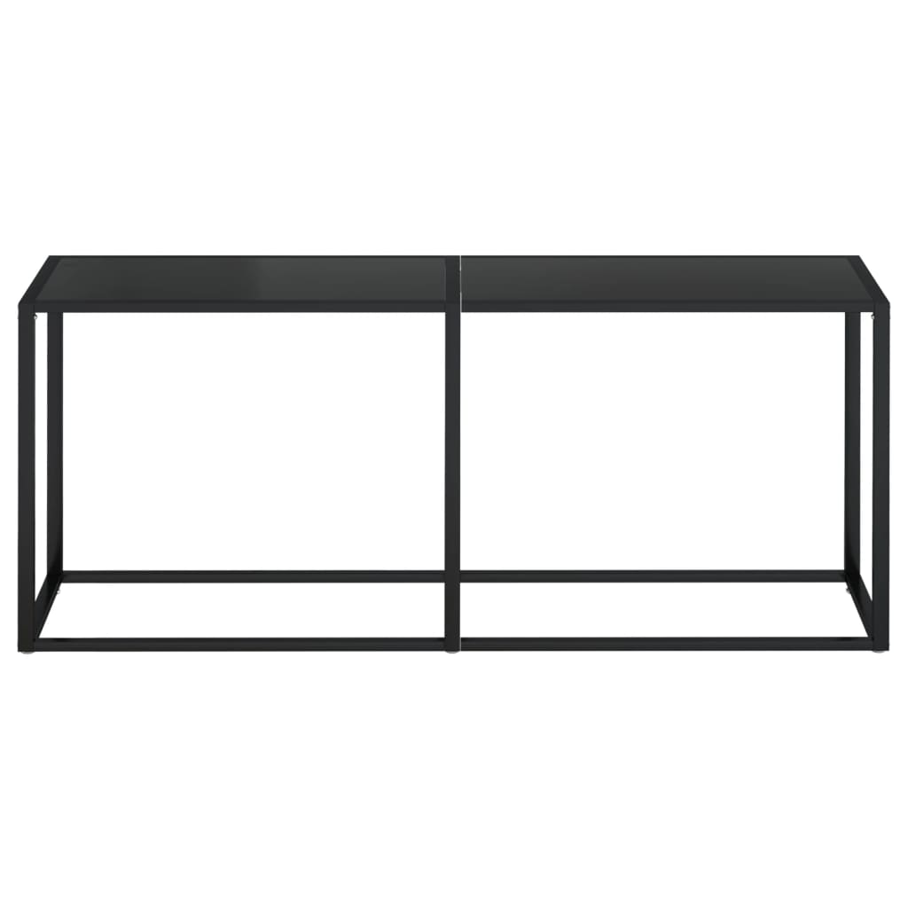 Konsolentisch Schwarz 180x35x75,5 cm Hartglas Stilecasa