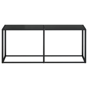 Konsolentisch Schwarz 180x35x75,5 cm Hartglas Stilecasa