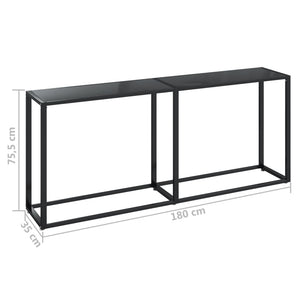 Konsolentisch Schwarz 180x35x75,5 cm Hartglas Stilecasa