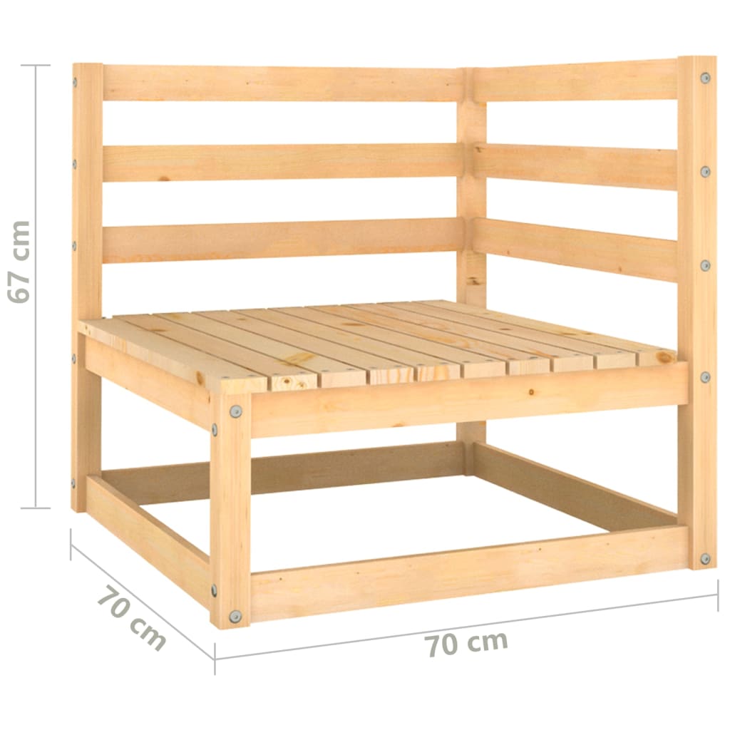 10-tlg. Garten-Lounge-Set Massivholz Kiefer