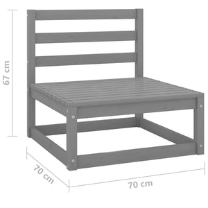 11-tlg. Garten-Lounge-Set Massivholz Kiefer Stilecasa