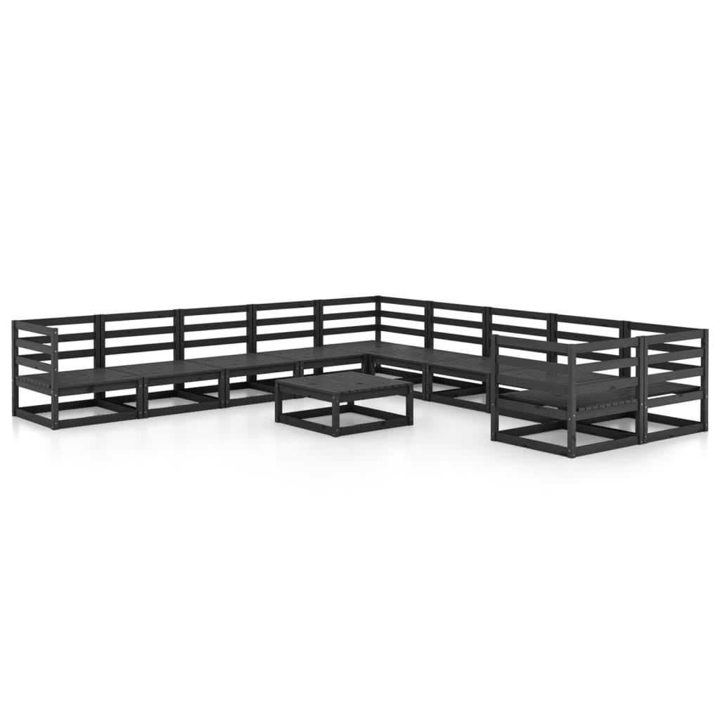 vidaXL 11-tlg. Garten-Lounge-Set Massivholz Kiefer