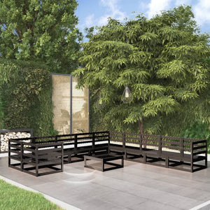 vidaXL 11-tlg. Garten-Lounge-Set Massivholz Kiefer