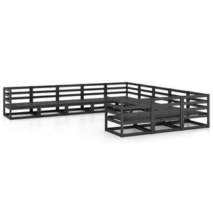 vidaXL 11-tlg. Garten-Lounge-Set Massivholz Kiefer