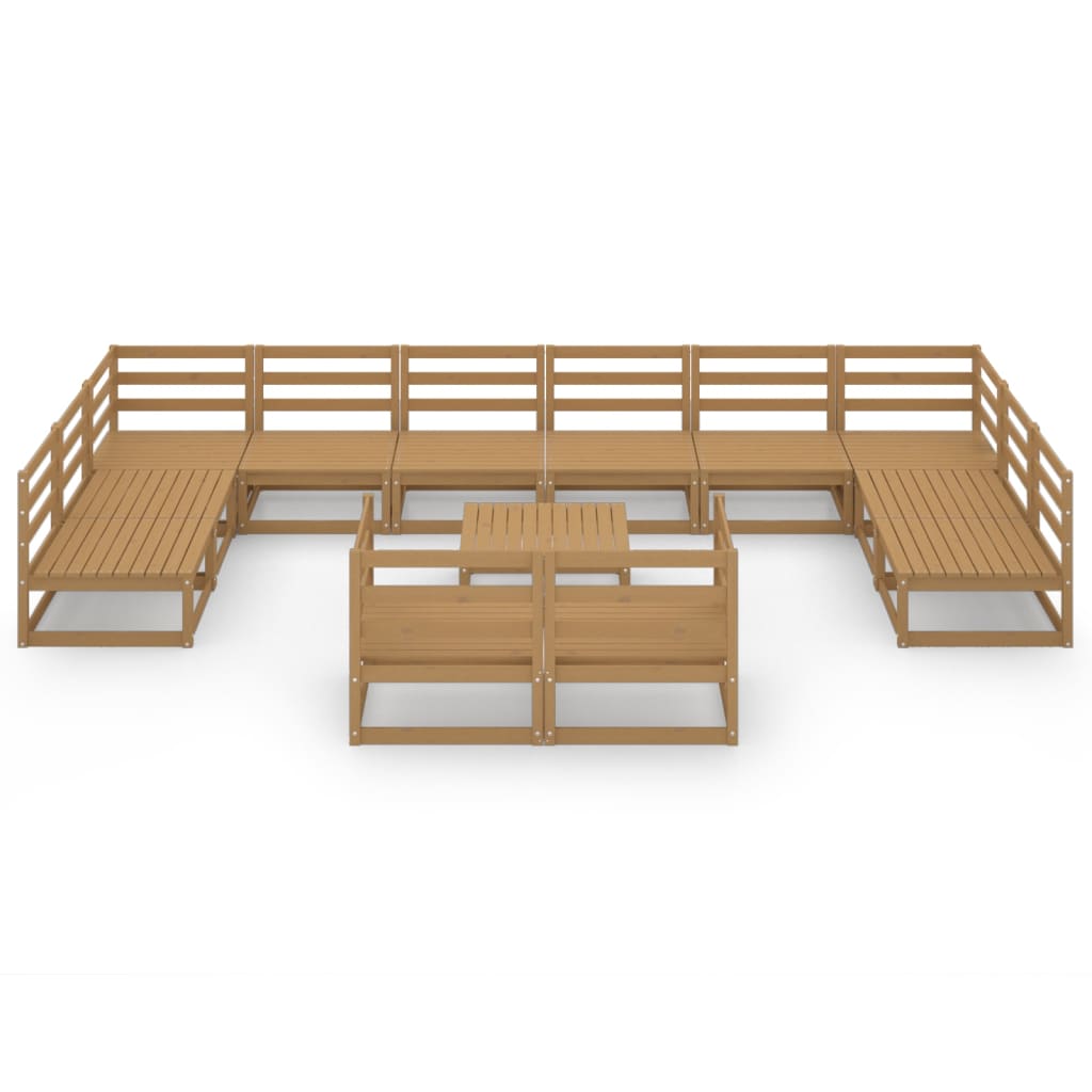 vidaXL 13-tlg. Garten-Lounge-Set Massivholz Kiefer