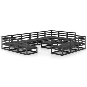 vidaXL 14-tlg. Garten-Lounge-Set Massivholz Kiefer