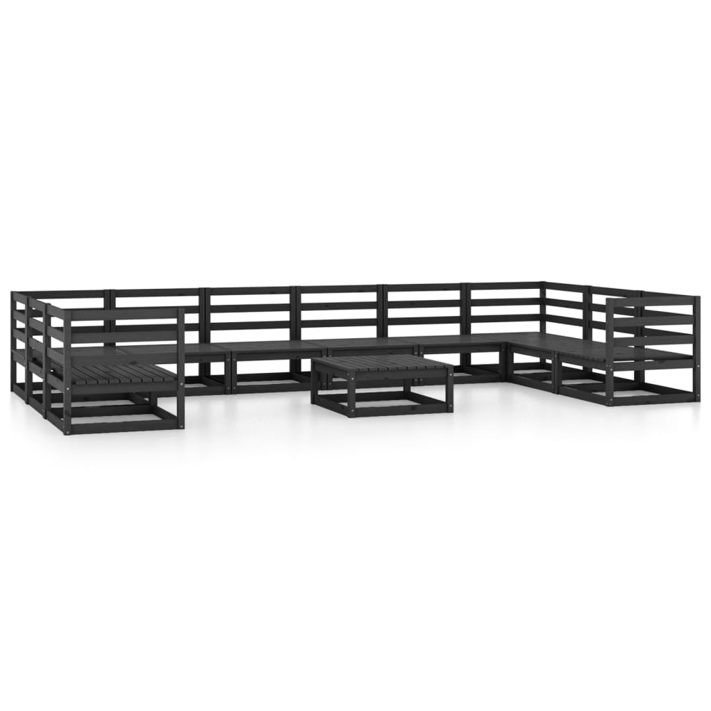 vidaXL 11-tlg. Garten-Lounge-Set Massivholz Kiefer