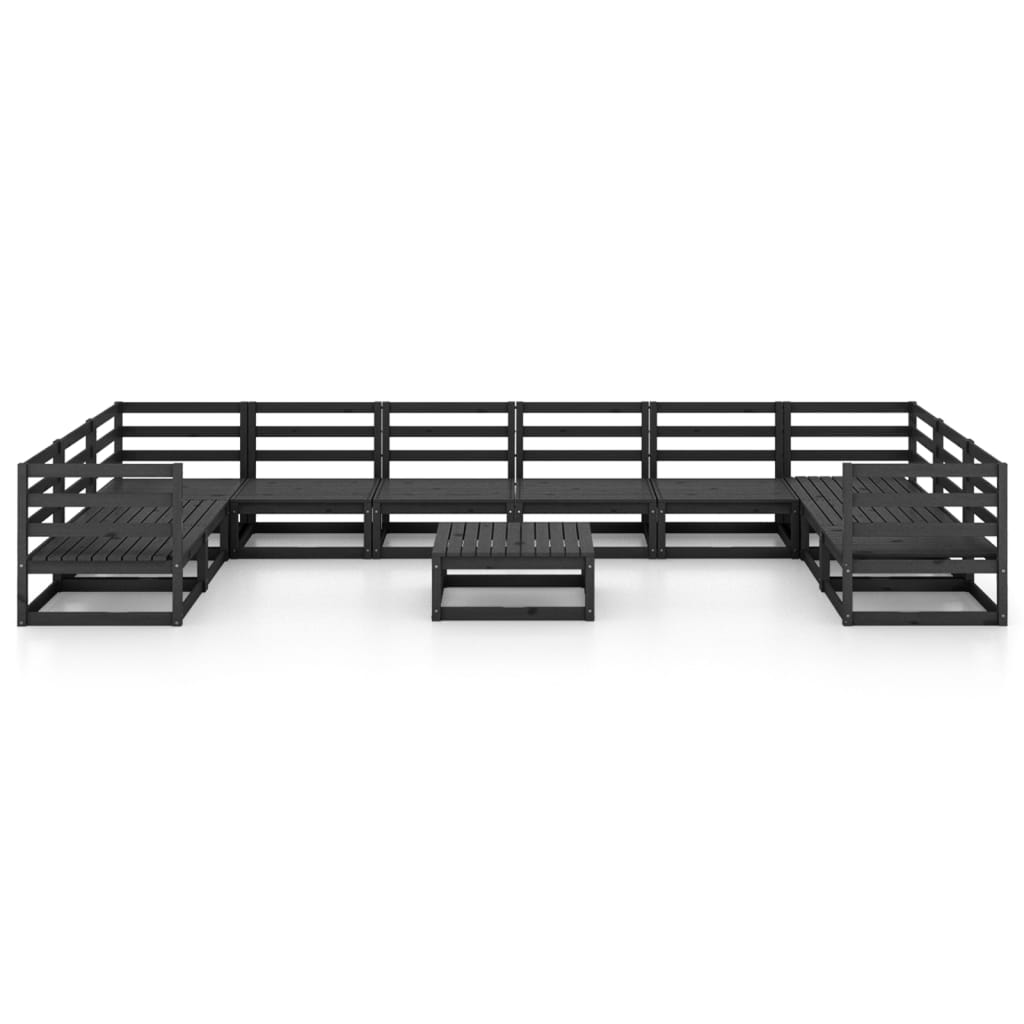 vidaXL 11-tlg. Garten-Lounge-Set Massivholz Kiefer