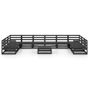 vidaXL 11-tlg. Garten-Lounge-Set Massivholz Kiefer