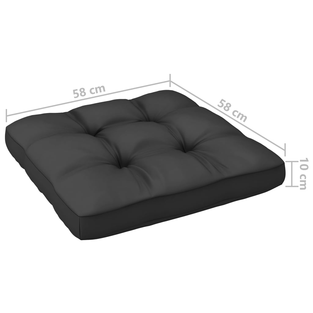 vidaXL 4-Sitzer-Gartensofa mit Kissen Kiefer Massivholz