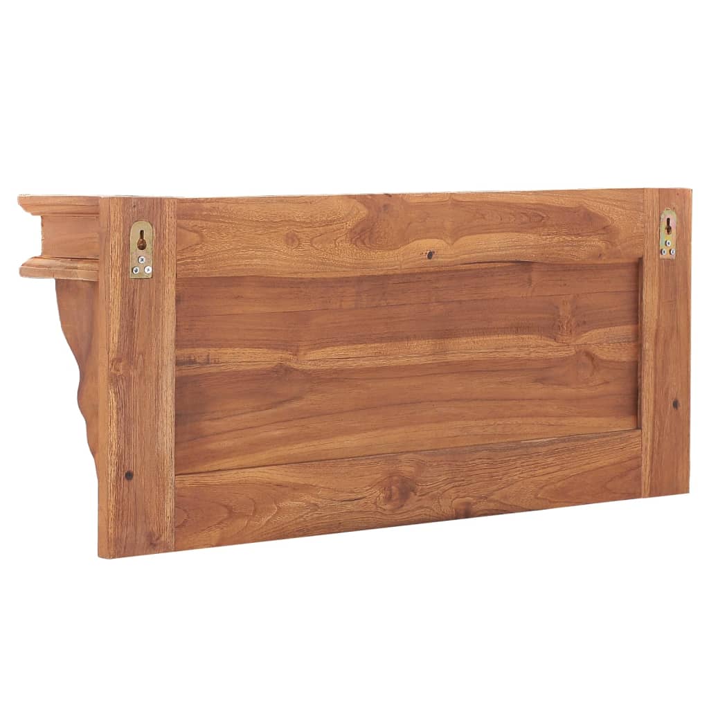 vidaXL Wandgarderobe 80x16,5x35 cm Massivholz Teakholz