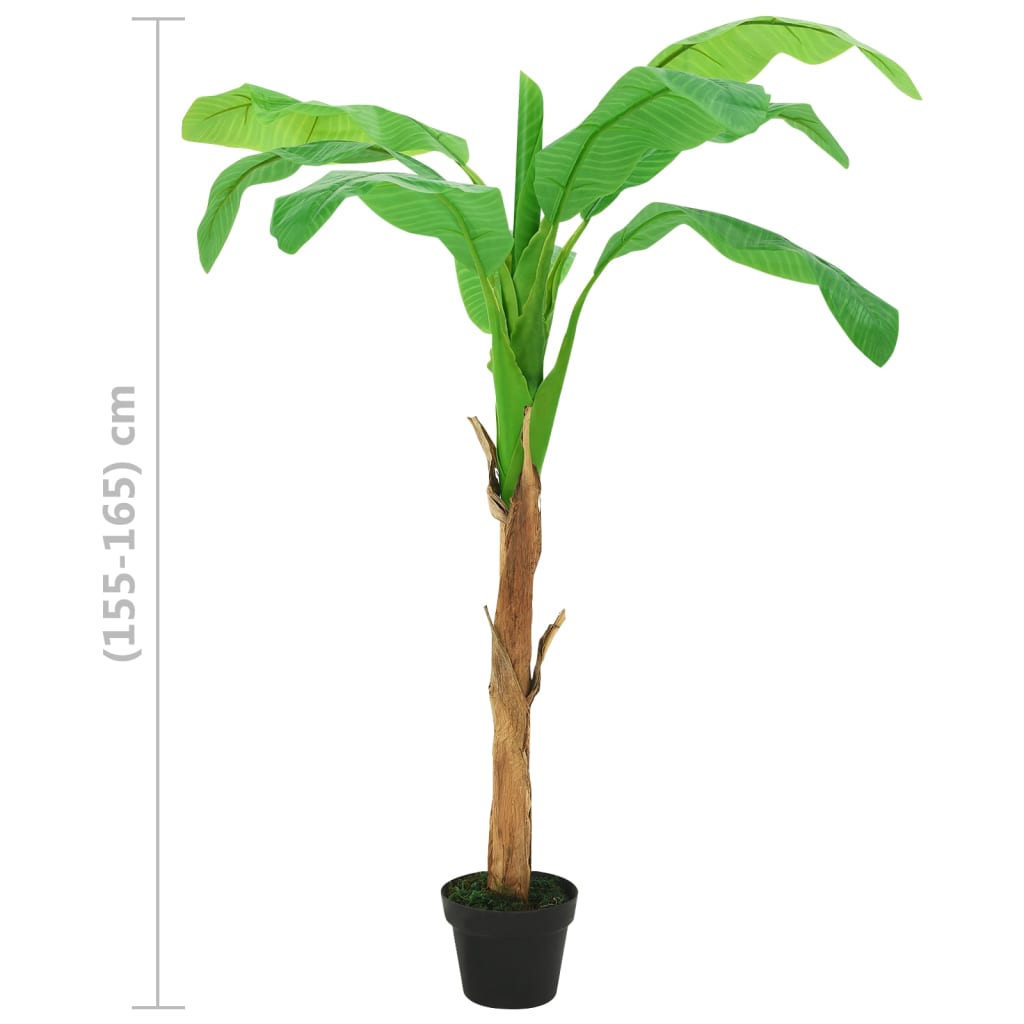 vidaXL Künstlicher Bananenbaum mit Topf 180 cm Grün