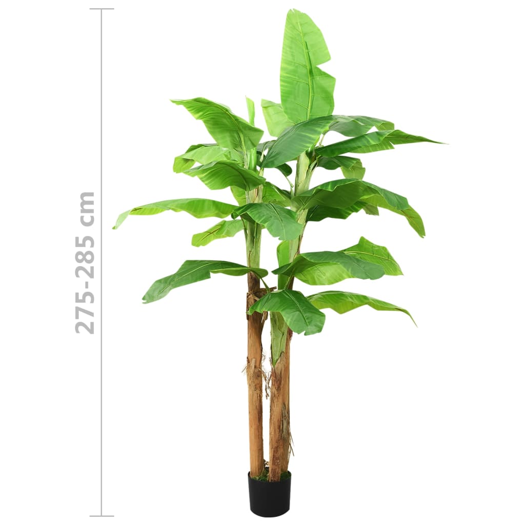 vidaXL Künstlicher Bananenbaum mit Topf 300 cm Grün