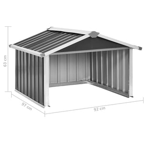 vidaXL Rasenmäher Garage 92x97x63 cm Verzinkter Stahl Anthrazit