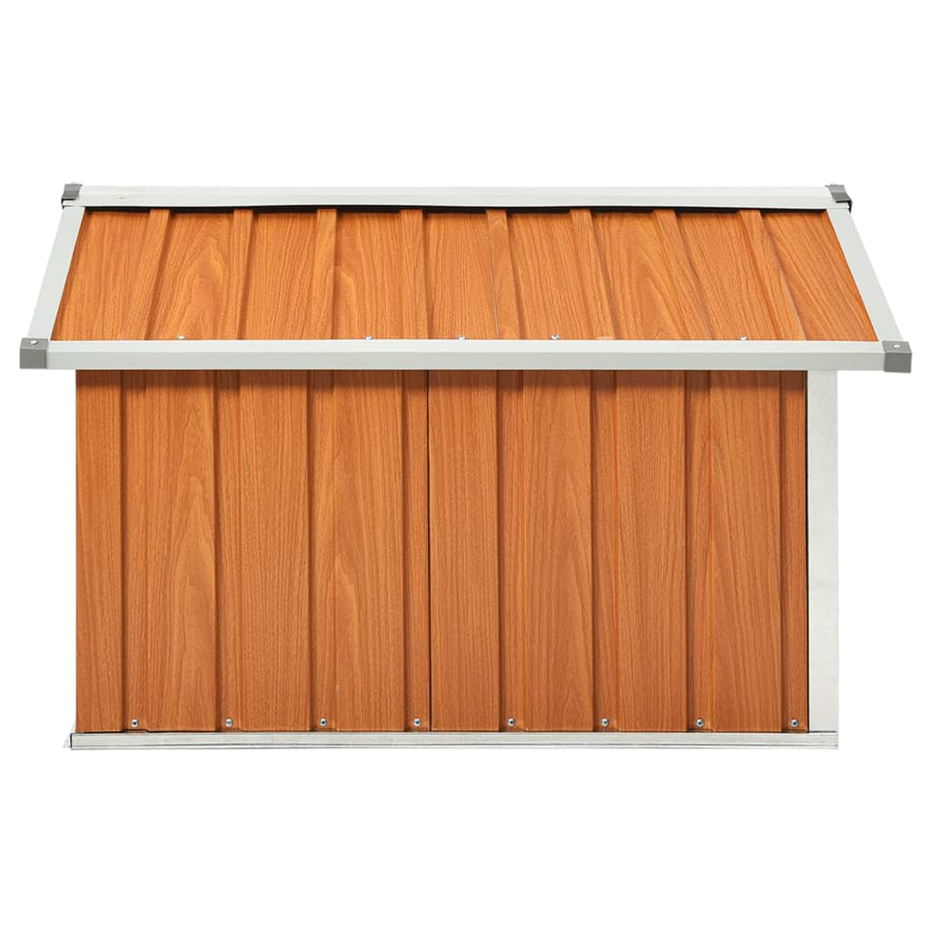 vidaXL Rasenmäher Garage 92x97x63 cm Verzinkter Stahl Braun