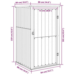 vidaXL Gerätehaus Grün 88x89x161 cm Verzinkter Stahl