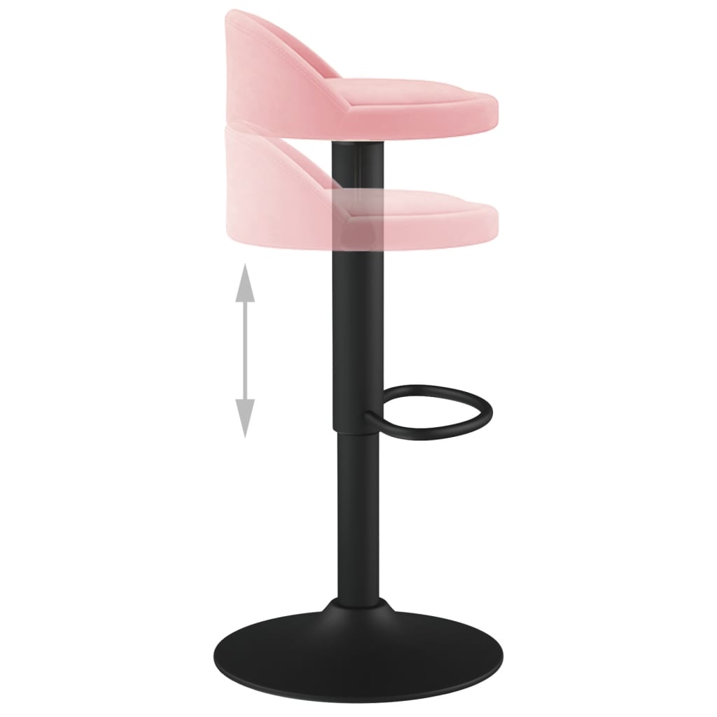 vidaXL Barhocker 2 Stk. Rosa Samt