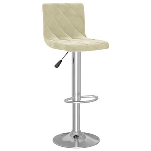 vidaXL Barhocker 2 Stk. Creme Samt