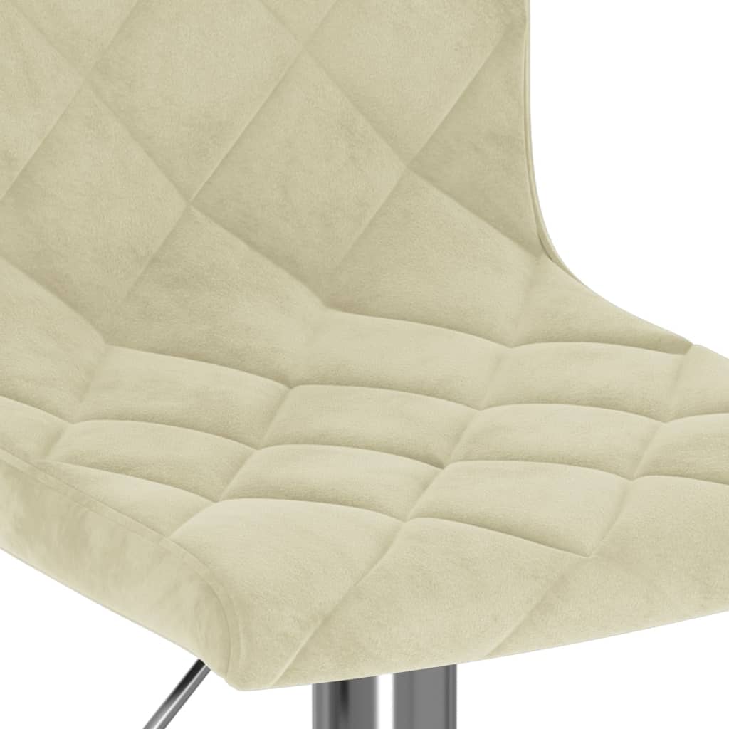 vidaXL Barhocker 2 Stk. Creme Samt