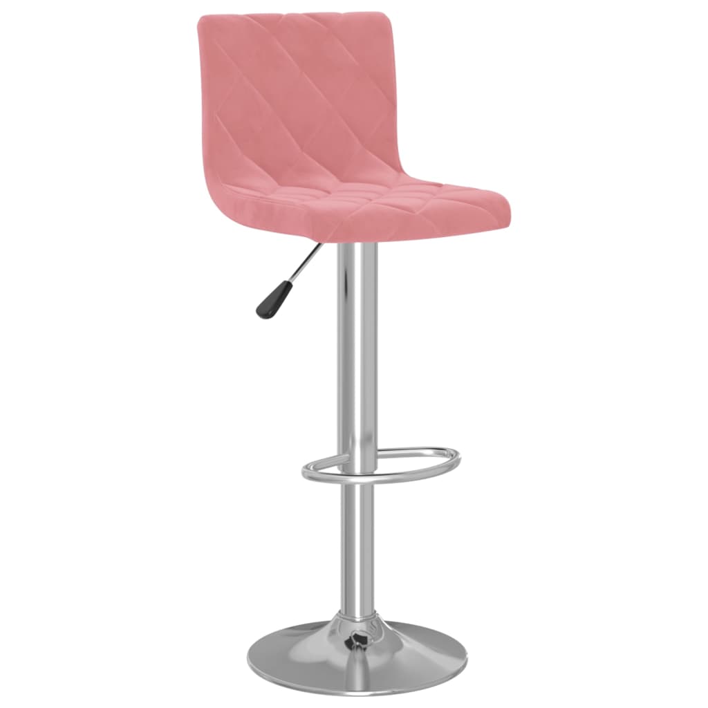 vidaXL Barhocker 2 Stk. Rosa Samt