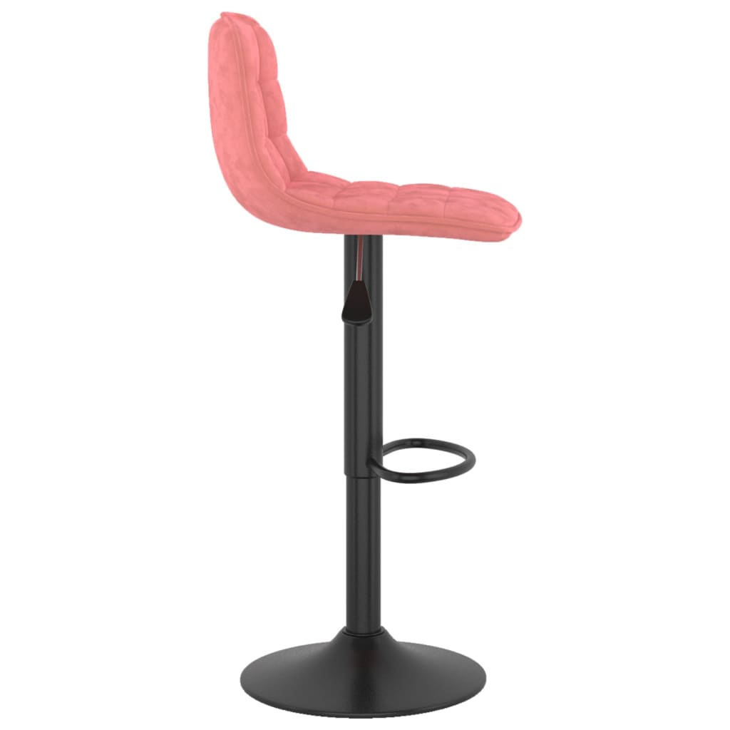 vidaXL Barhocker 2 Stk. Rosa Samt