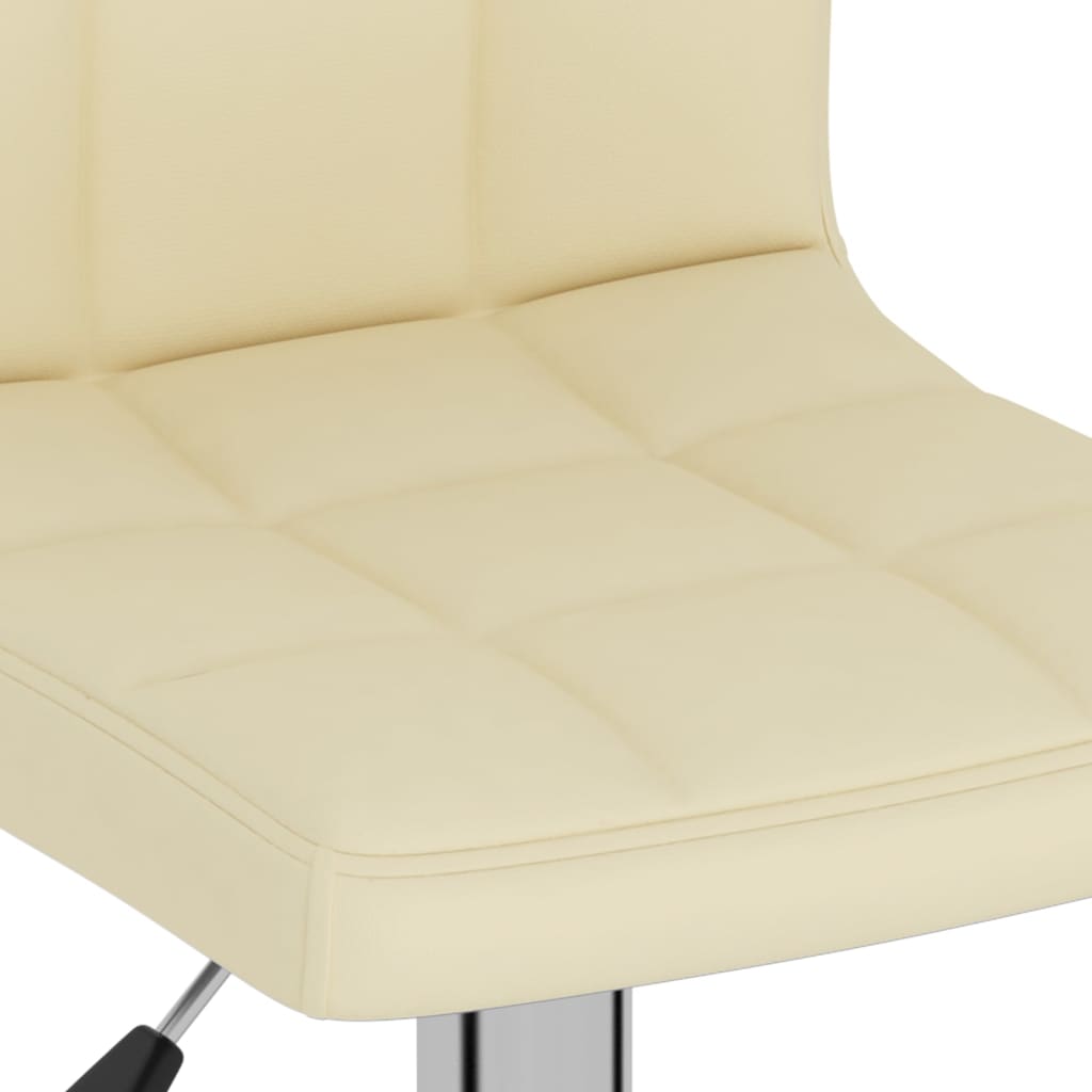 Barhocker 2 Stk. Creme Stoff