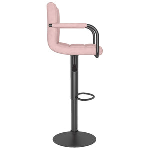 vidaXL Barhocker 2 Stk. Rosa Samt