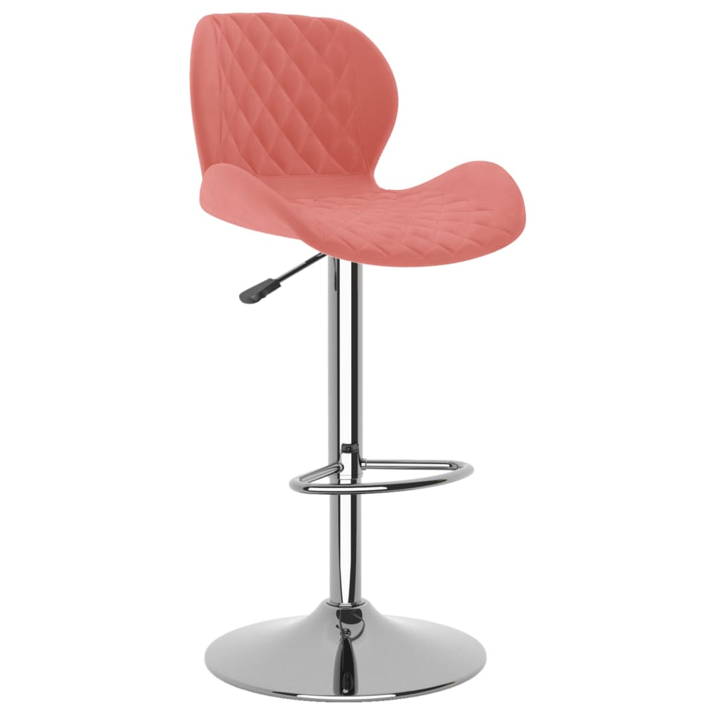 vidaXL Barhocker 2 Stk. Rosa Samt