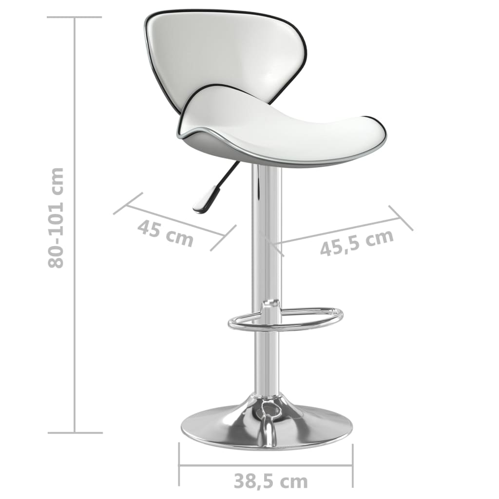 Barhocker Weiß Kunstleder Stilecasa