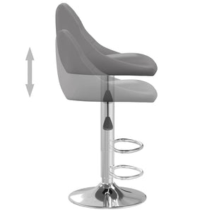 vidaXL Barhocker 2 Stk. Grau Kunstleder