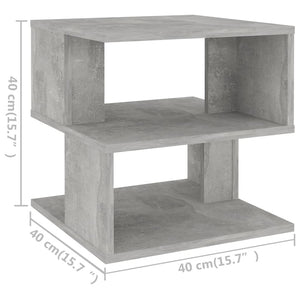 vidaXL Beistelltisch Betongrau 40x40x40 cm Holzwerkstoff