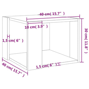 vidaXL Couchtisch Sonoma-Eiche 40x40x30 cm Holzwerkstoff