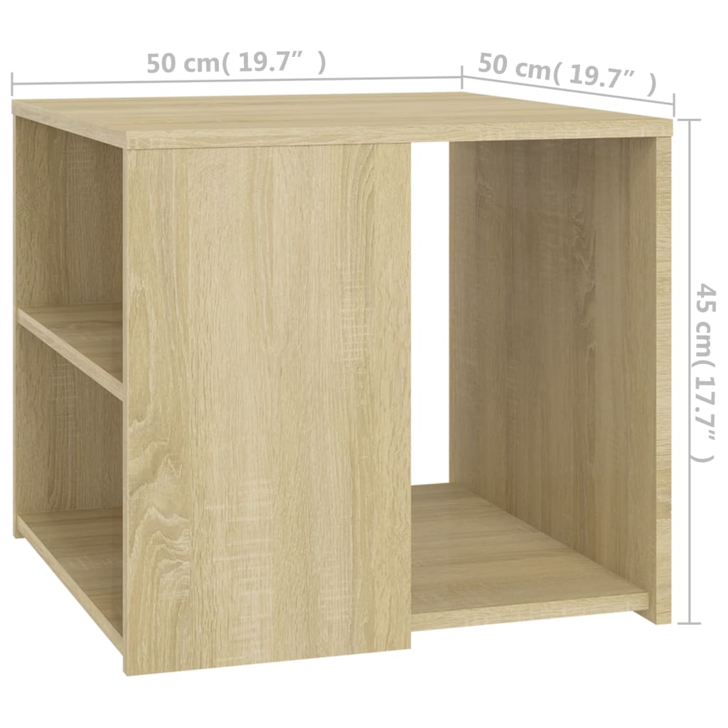 vidaXL Beistelltisch Sonoma-Eiche 50x50x45 cm Holzwerkstoff