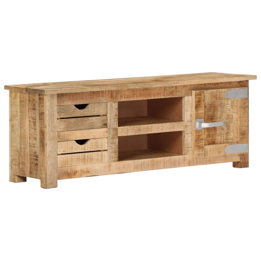 TV-Schrank 110x30x40 cm Raues Mangoholz Stilecasa