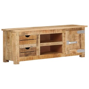 TV-Schrank 110x30x40 cm Raues Mangoholz Stilecasa