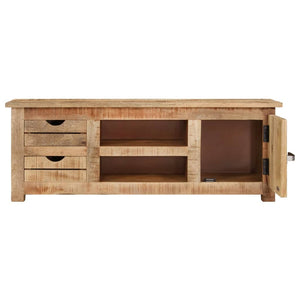 TV-Schrank 110x30x40 cm Raues Mangoholz Stilecasa