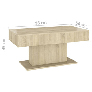 vidaXL Couchtisch Sonoma-Eiche 96x50x45 cm Holzwerkstoff