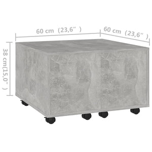 vidaXL Couchtisch Betongrau 60x60x38 cm Holzwerkstoff