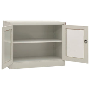 Büroschrank Hellgrau 90x40x70 cm Stahl Stilecasa