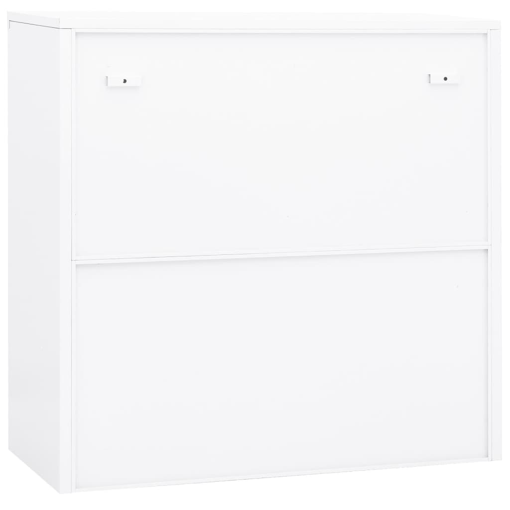 vidaXL Büroschrank Weiß 90x40x90 cm Stahl