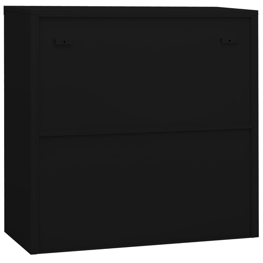 vidaXL Büroschrank Schwarz 90x40x90 cm Stahl